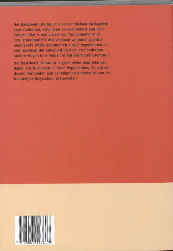 Basisboek literatuur achterkant