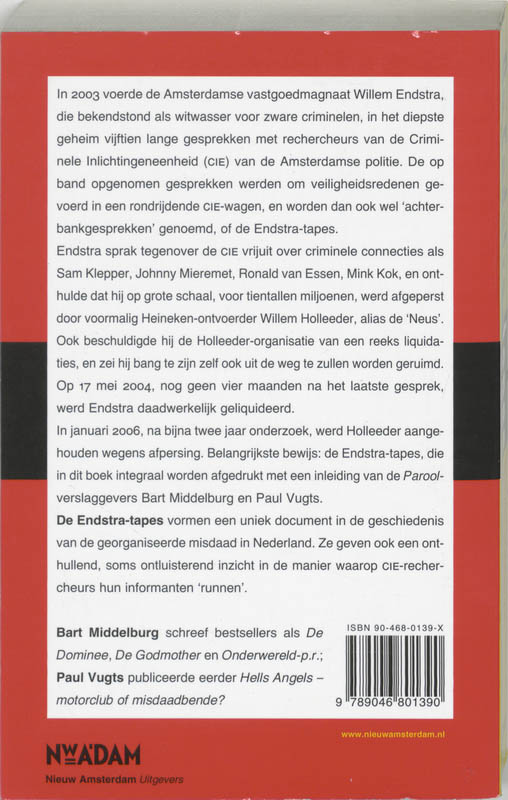 De Endstra-tapes achterkant