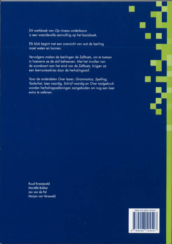 Op niveau 3 vwo Werkboek achterkant