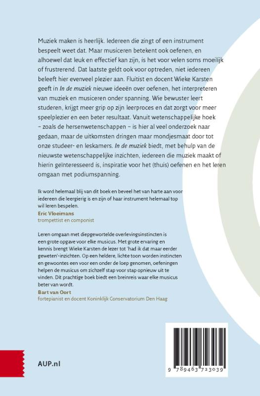 In de muziek achterkant