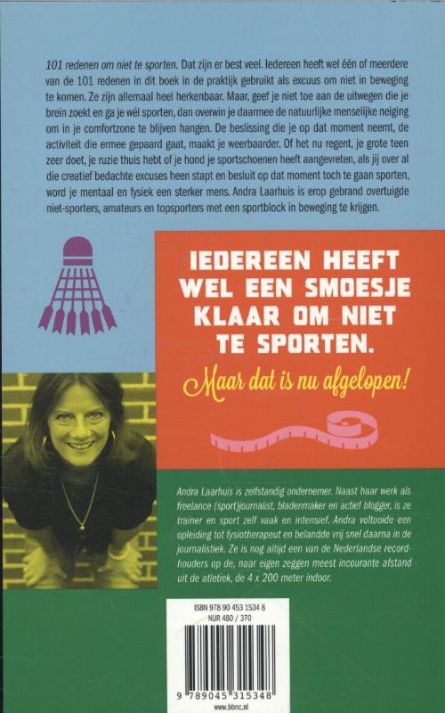 101 redenen om niet te sporten achterkant