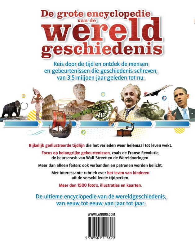 De grote encyclopedie van de wereldgeschiedenis achterkant