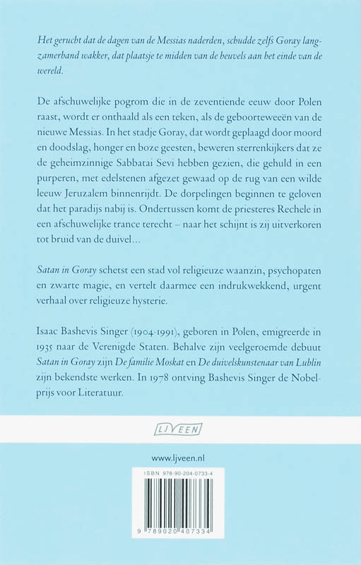 Satan in Goray / L.J. Veen klassiek achterkant