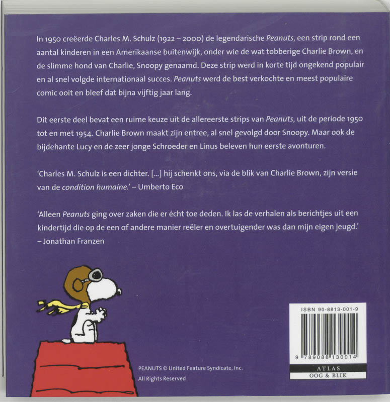 Peanuts , De Jaren 1950-1954 achterkant