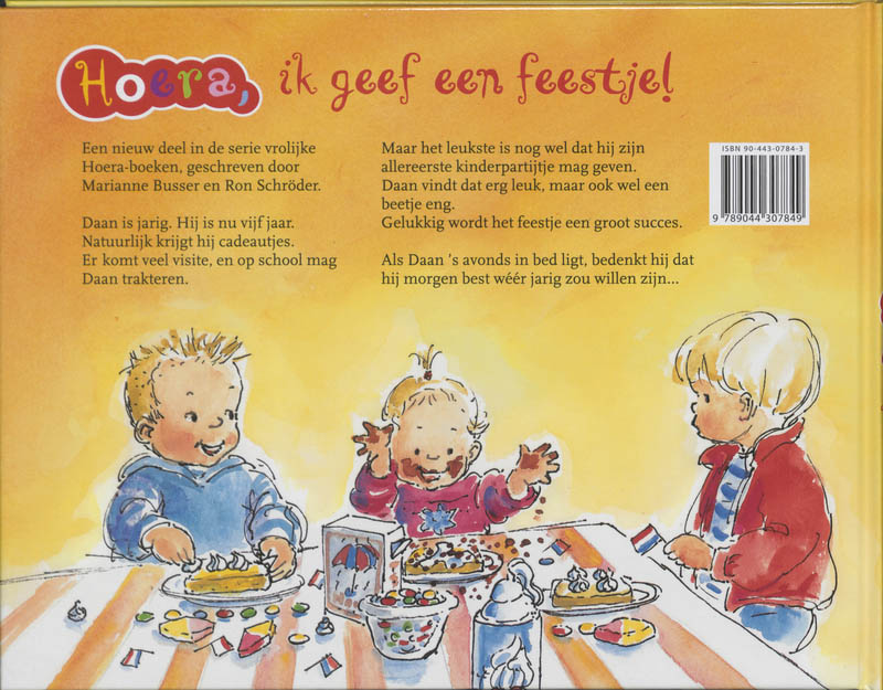 Hoera - Hoera, ik geef een feestje! achterkant