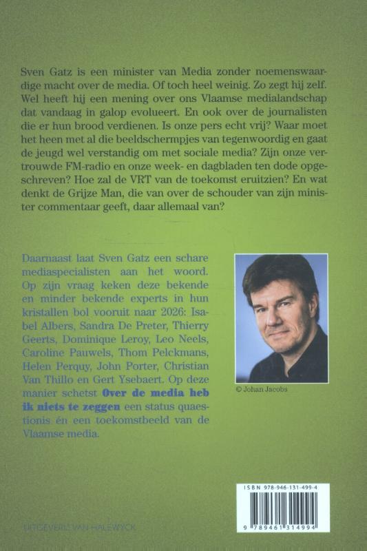 Over de media heb ik niets te zeggen achterkant