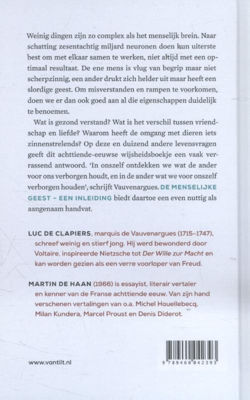 De menselijke geest achterkant