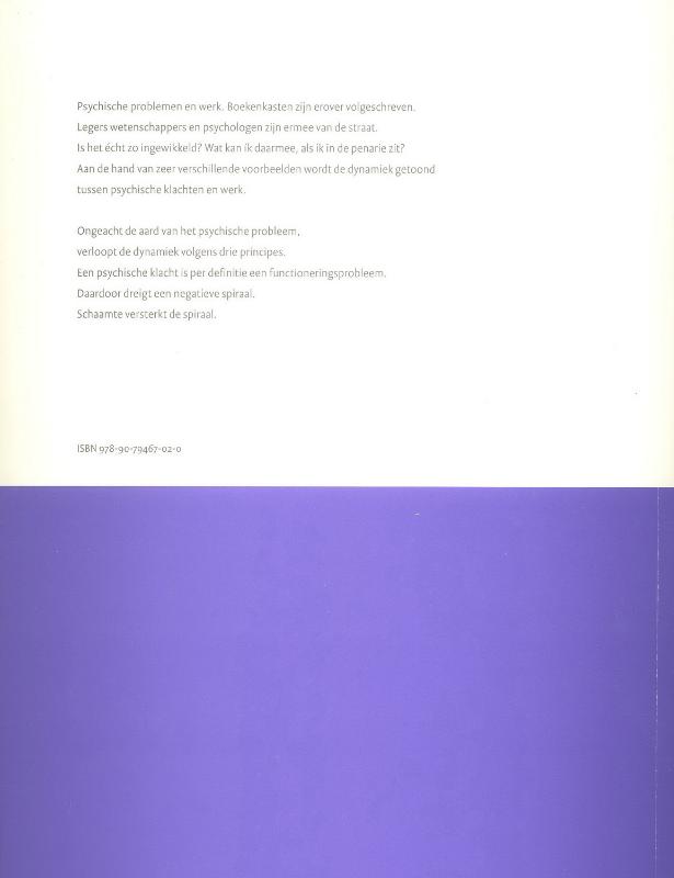 Werk, Daar Kan Geen Therapie Tegenop achterkant