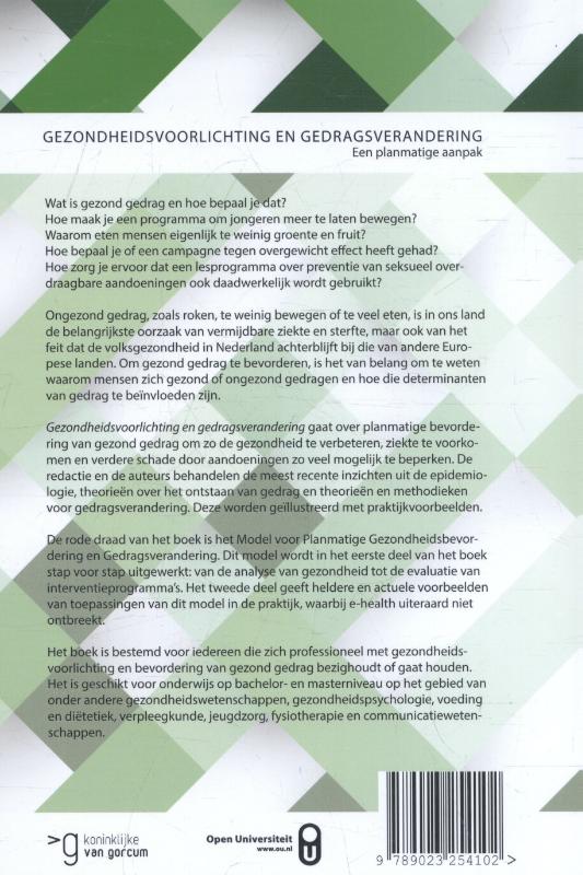 Gezondheidsvoorlichting en gedragsverandering achterkant