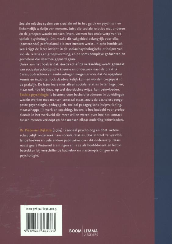 Sociale psychologie achterkant