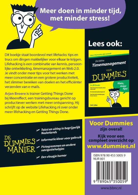 De kleine lifehacking voor Dummies / Voor Dummies achterkant