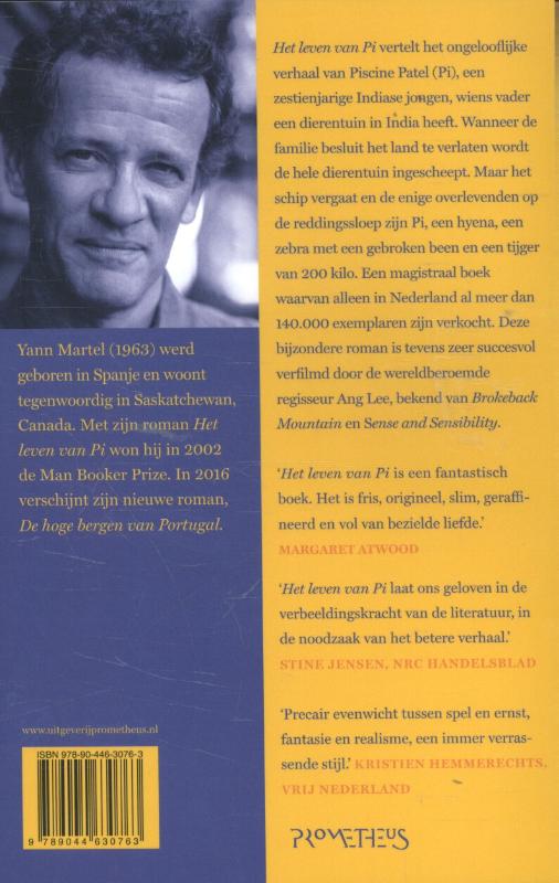 Het leven van Pi achterkant