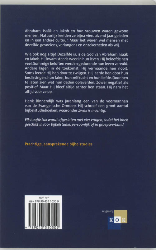 De God van Abraham, Isaak en Jakob achterkant