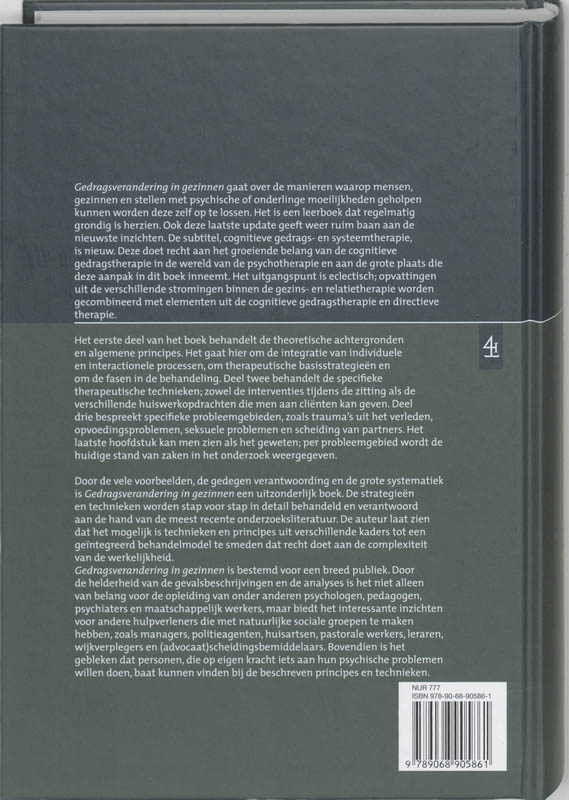 Gedragsverandering in gezinnen achterkant