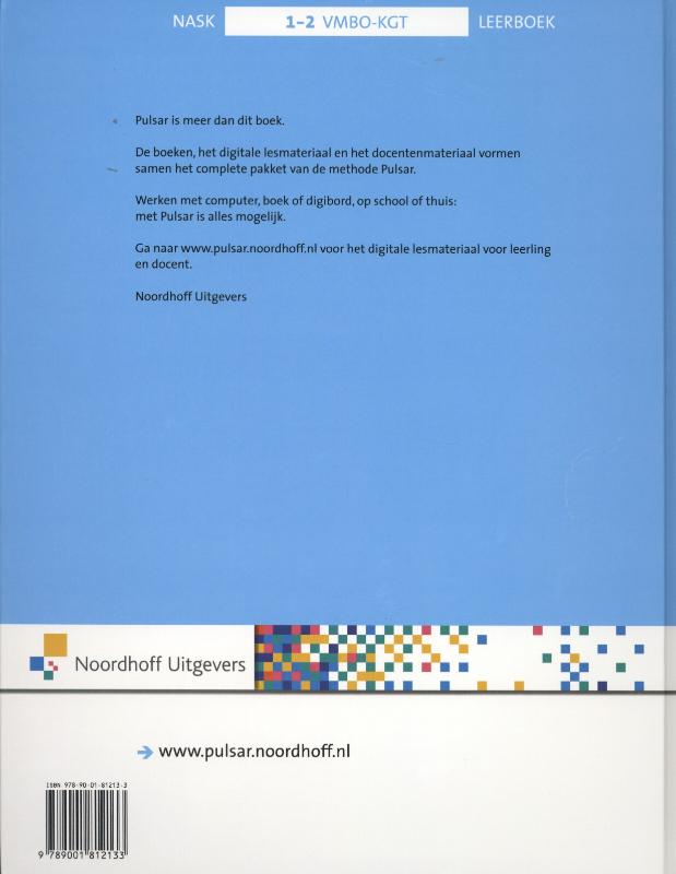 Pulsar Nask 1-2 vmbo-kgt Leerboek achterkant
