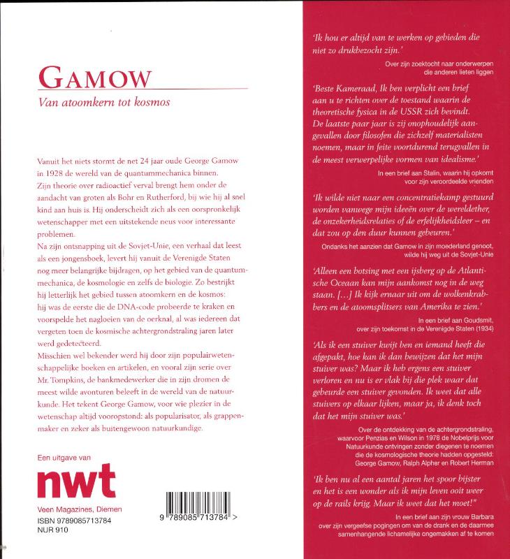 Wetenschappelijke biografie - Gamow achterkant
