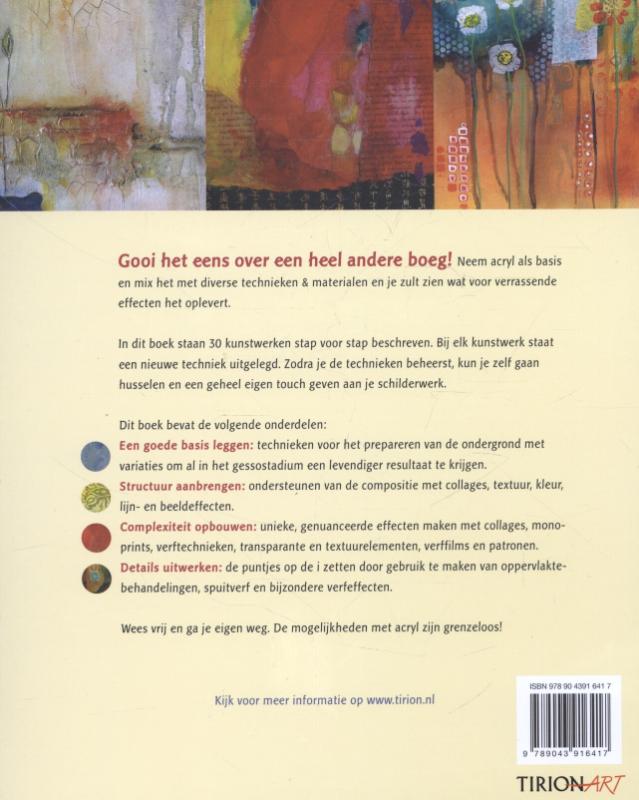 Grenzeloze creativiteit in acryl achterkant