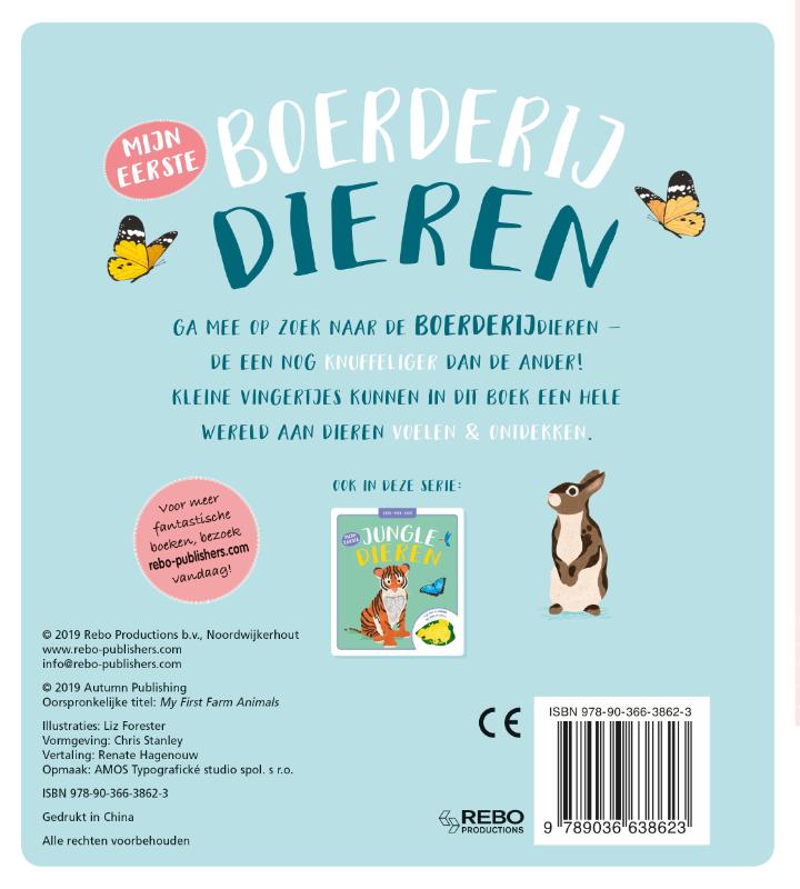 mijn eerste boerderijdieren / Zoek, voel, leer achterkant