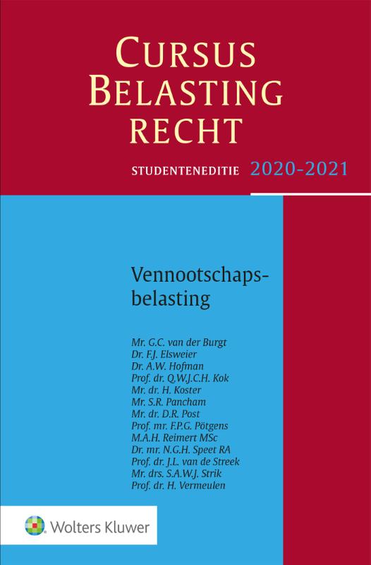 Cursus Belastingrecht Vennootschapsbelasting 2020-2021