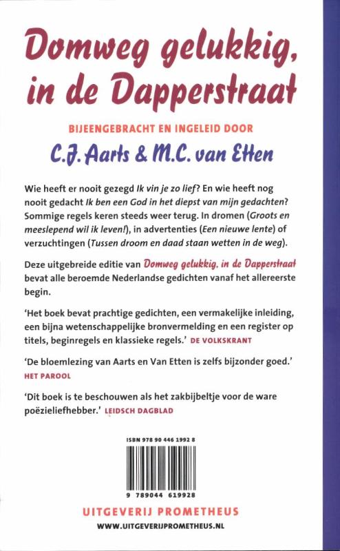 Domweg Gelukkig, In De Dapperstraat achterkant