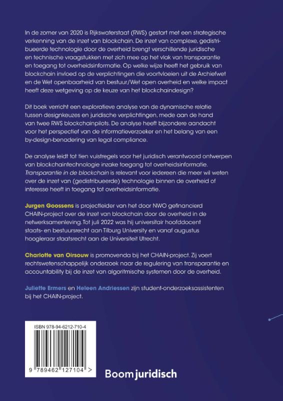 Transparantie in de blockchain achterkant