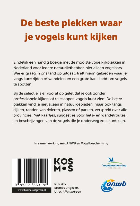 De 101 mooiste vogelkijkgebieden van Nederland achterkant