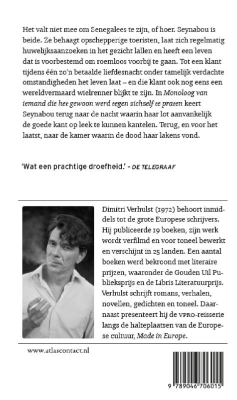 Monoloog van iemand die het gewoon werd tegen zichzelf te praten achterkant