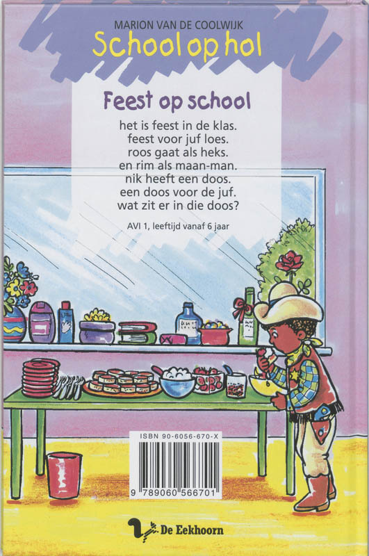 Feest op school / School op hol achterkant
