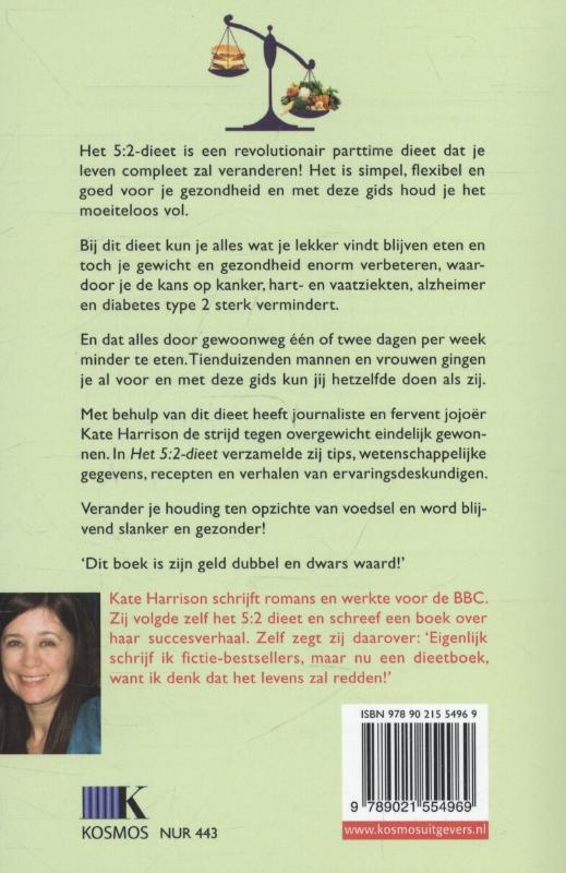 Het 5:2 dieet achterkant