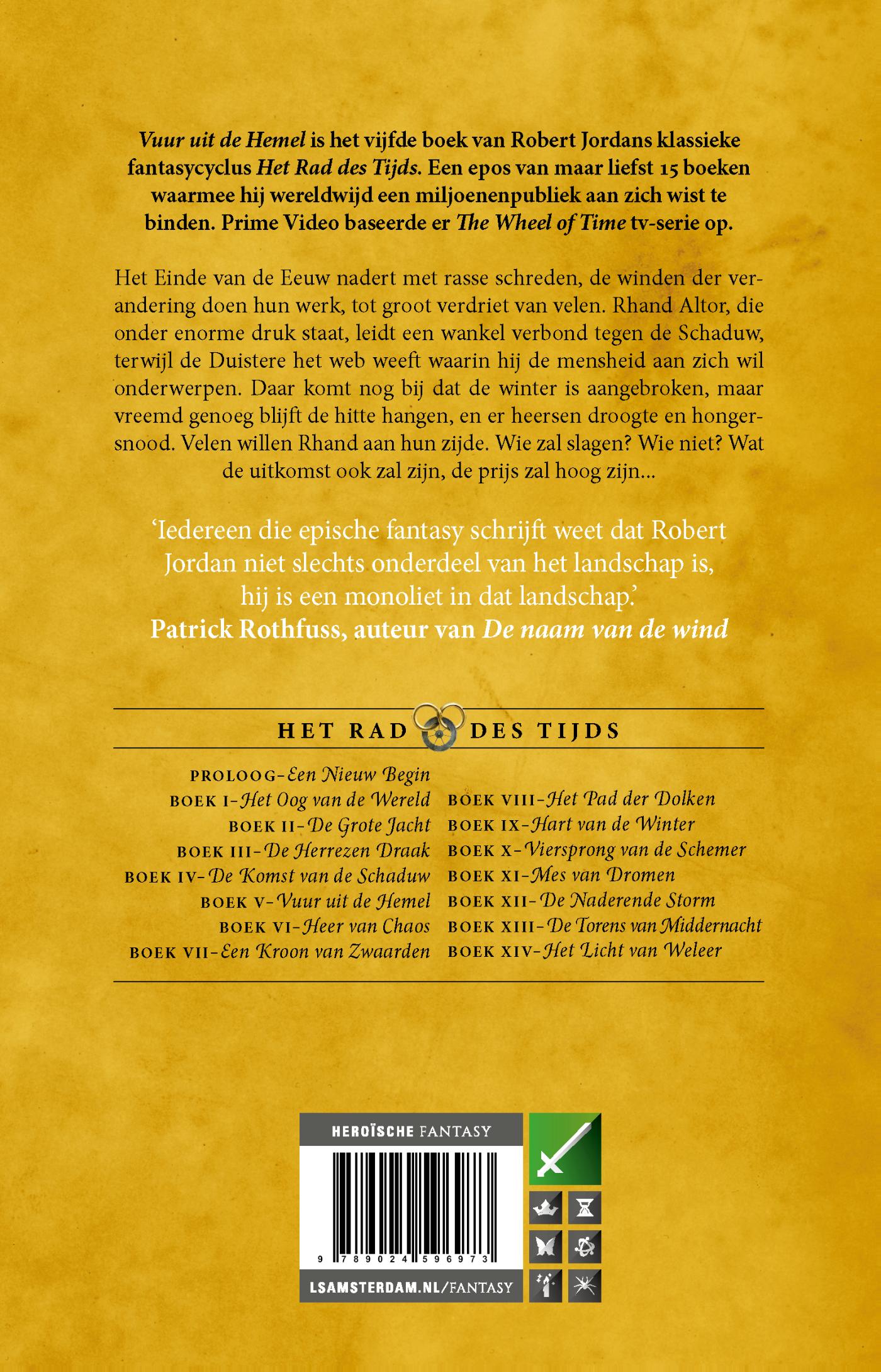 Vuur uit de Hemel / Het Rad des Tijds / 5 achterkant