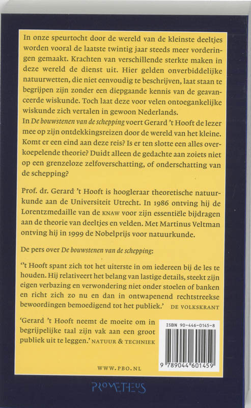 Bouwstenen Van De Schepping achterkant