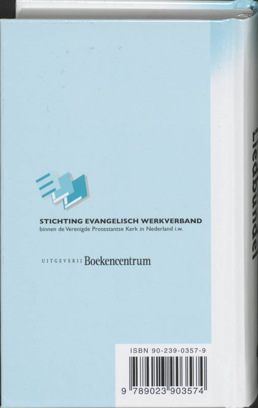 Evangelische liedbundel achterkant