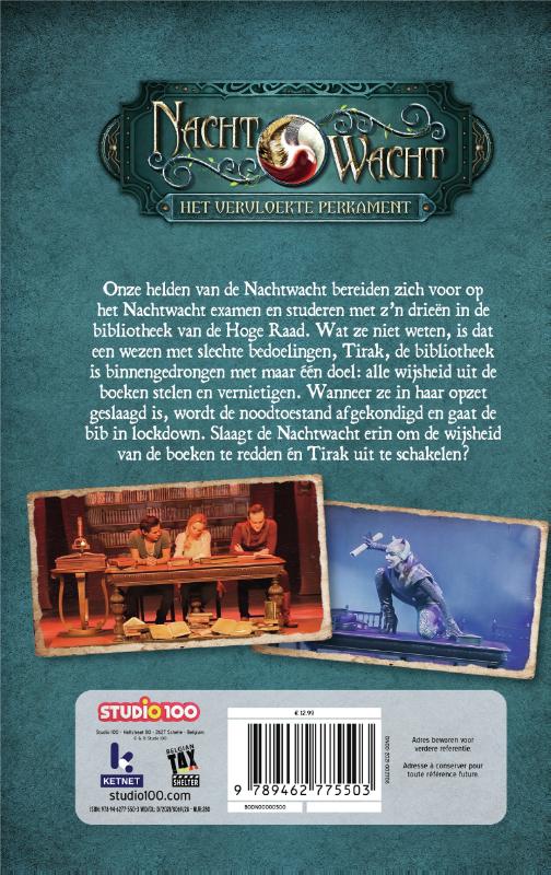 Het vervloekte perkament leesboek / Nachtwacht achterkant