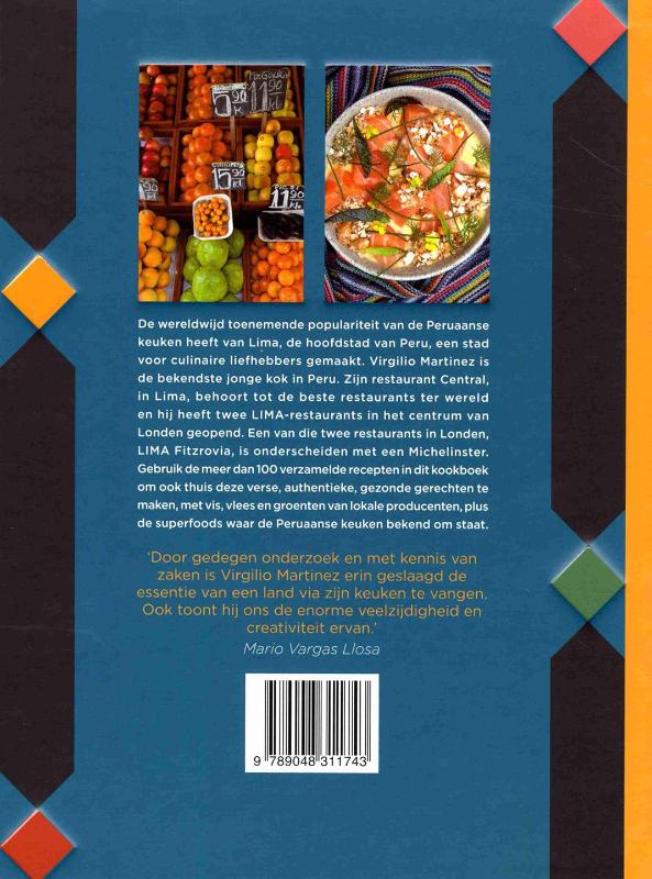 Lima - het kookboek achterkant