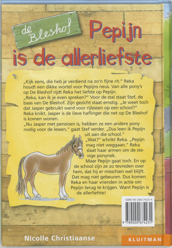 Pepijn is de allerliefste / De Bleshof achterkant