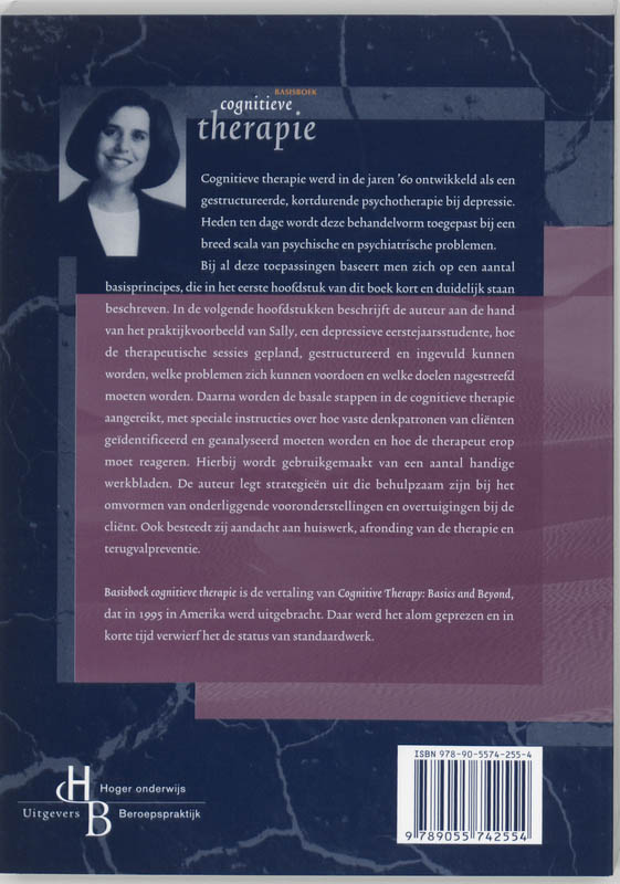 Basisboek cognitieve therapie achterkant