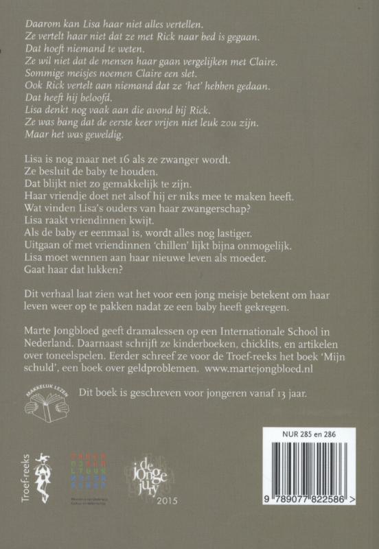 Troef-reeks - Een tiener als moeder achterkant