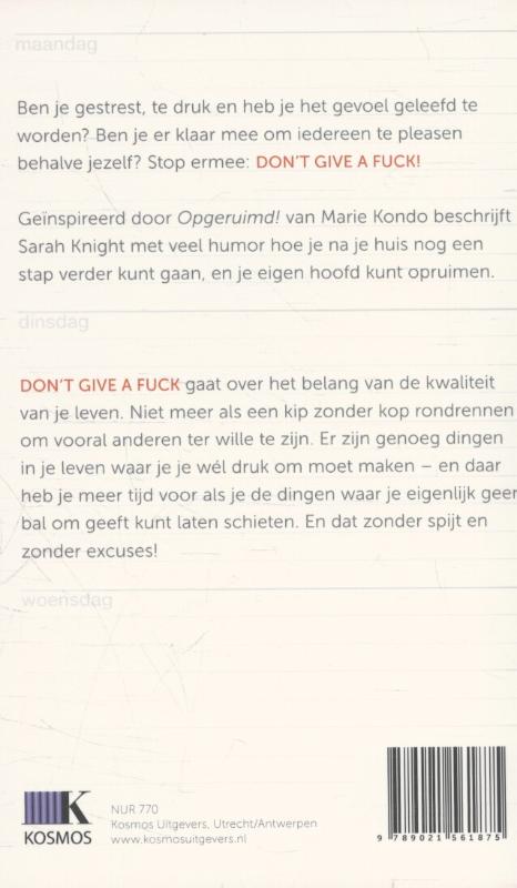 Don't give a fuck achterkant