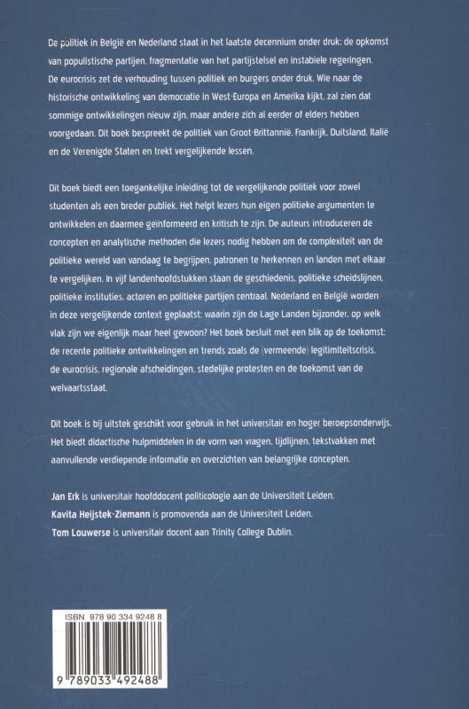 Politiek in een veranderende wereld: Nederland en Belgie in vergelijkend perspectief achterkant