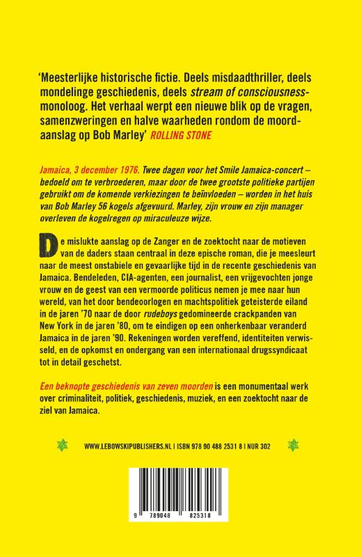 Een beknopte geschiedenis van zeven moorden achterkant