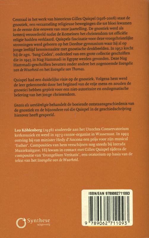 Gnosis als wereldreligie achterkant