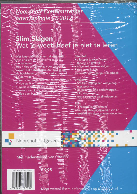 Noordhoff Examentrainer  / Havo biologie CE 2012 + examen achterkant