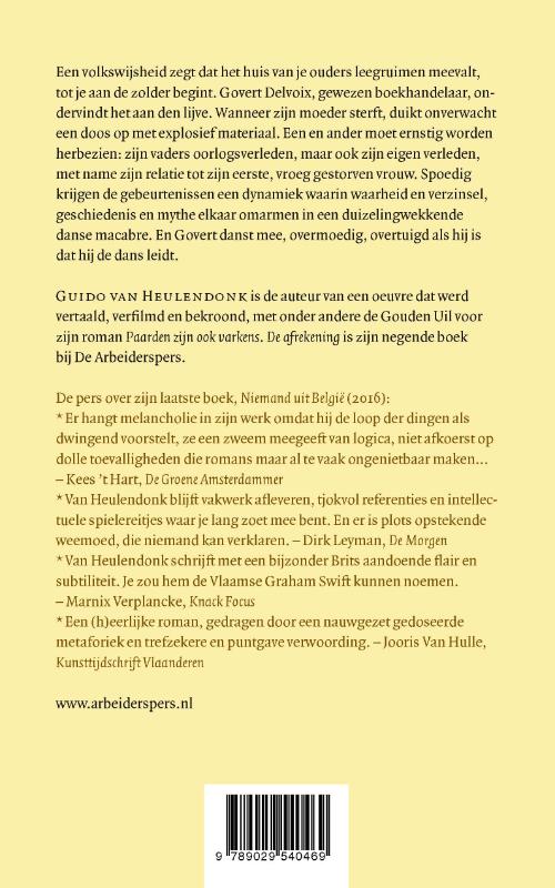 De afrekening achterkant