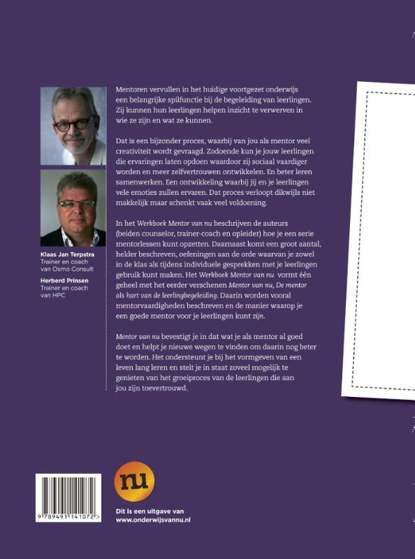 Werkboek mentor van nu achterkant