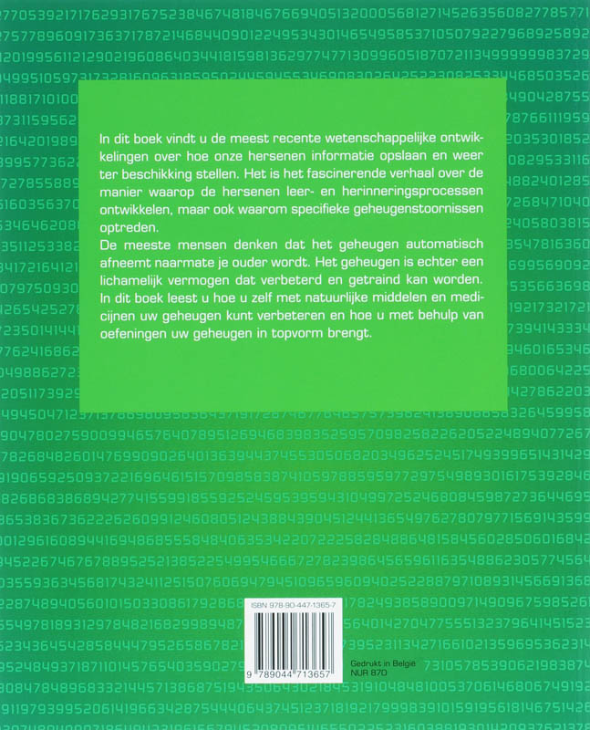Uw Geheugen In Topvorm achterkant