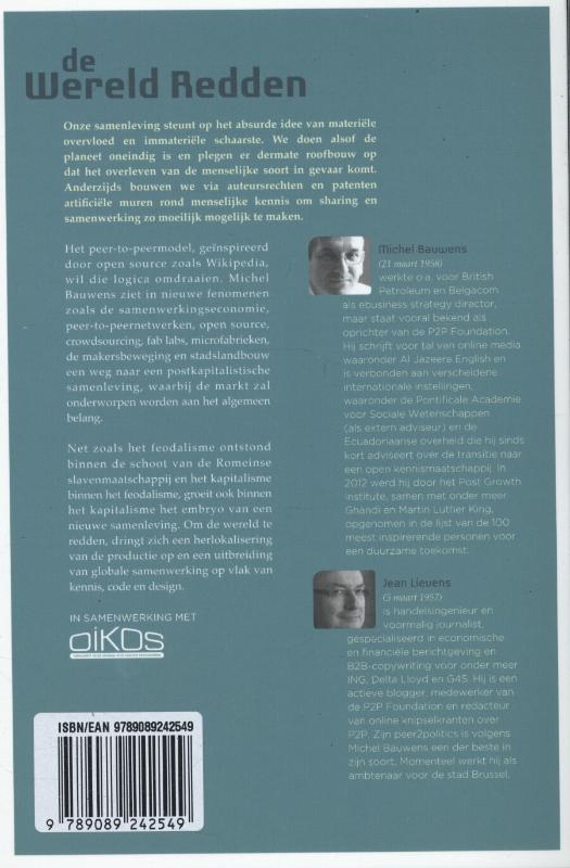 De wereld redden achterkant