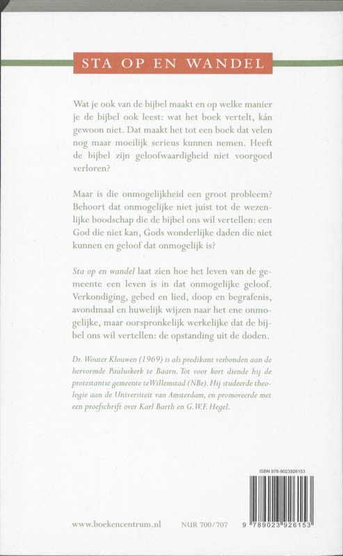 Sta op en wandel achterkant