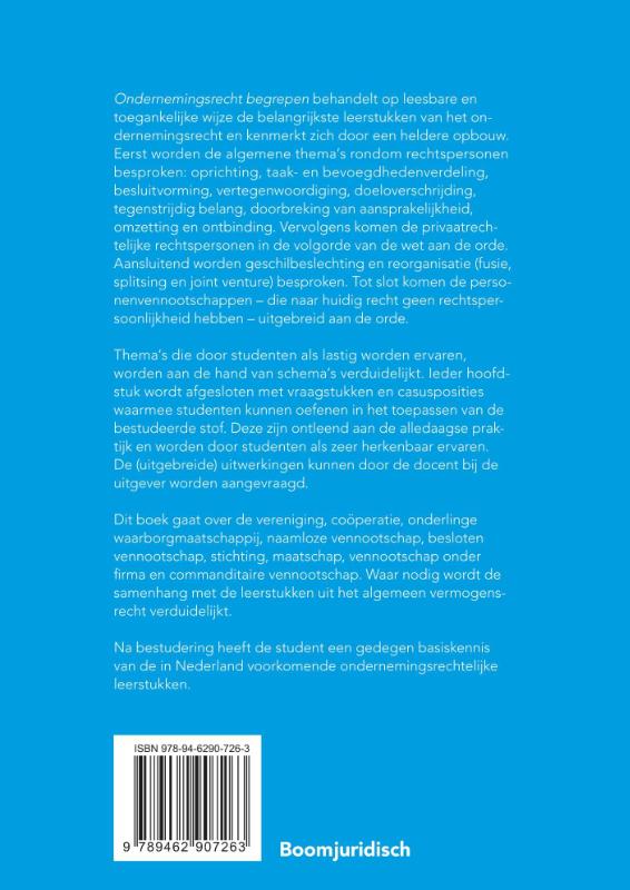 Ondernemingsrecht begrepen / Recht begrepen achterkant