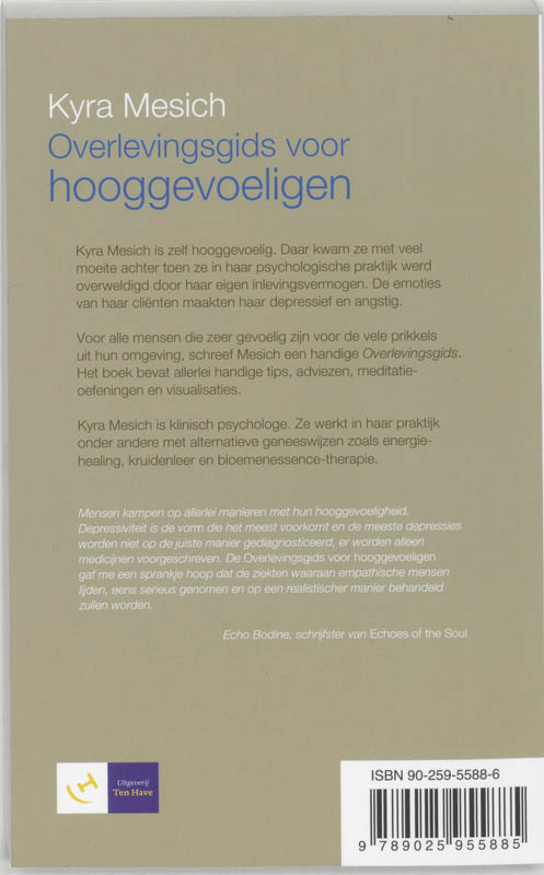 Overlevingsgids Voor Hooggevoeligen achterkant