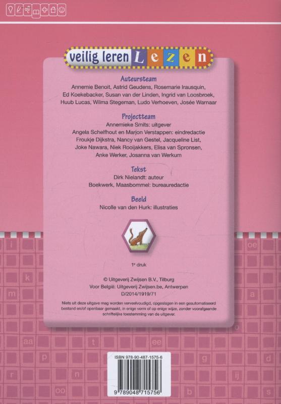 Leesboek zon kern 8, Veilig leren lezen achterkant